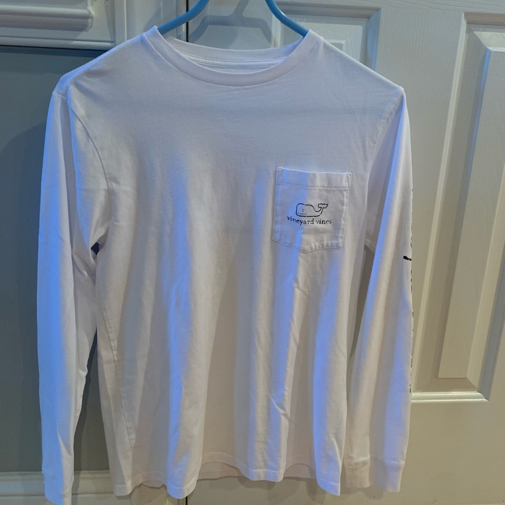Mens Vineyard Vines White Long Sleeve T-shirt
